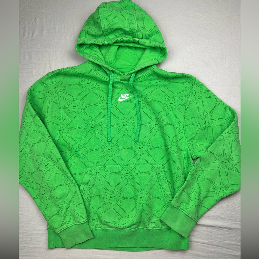 Nike Men's lime Green logo Hoodie size small